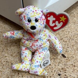Colorful Squiggle Multicolored Bear Plush Mini Toy